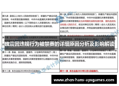 魏震因违规行为被禁赛的详细原因分析及影响解读 魏震因违规行为被禁赛的详细原因分析及影响解读